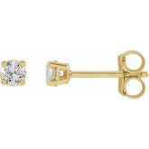 14K Yellow 1/5 CTW Lab-Grown Diamond Stud Earrings